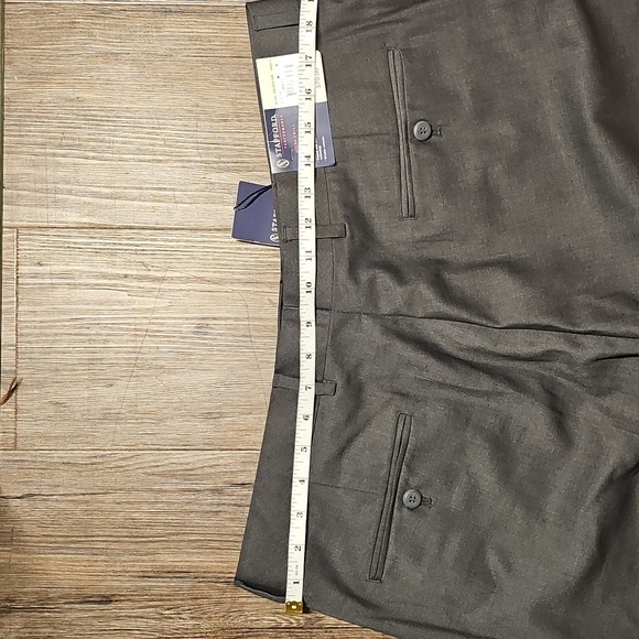 NWT Mens Stafford Performance Microtwill Classic Gray Dress Pants Sz 38×34 - Picture 7 of 7